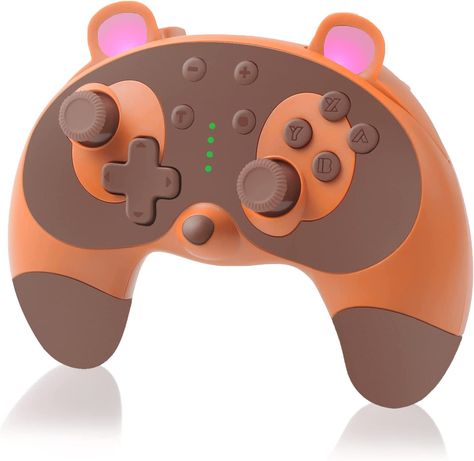 Nintendo Switch Animal Crossing, Switch Pro Controller, Pet Raccoon, Controller Design, Nintendo Switch Accessories, Cute Raccoon, Switch Lite, Video Game Controller, Video Games Pc