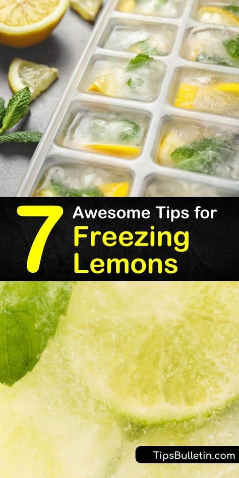 Pucker up and fall in love with these tips for freezing lemon slices that make cooking in the kitchen easier. These strategies utilize whole lemons so that the lemon juice and lemon zest aren’t… More Freezing Lemons, Hot Lemon Water, Frozen Lemon, Warm Lemon Water, Lemon Diet, Lemon Water Benefits, Lemon Water, Lemon Juice, Ice Cube