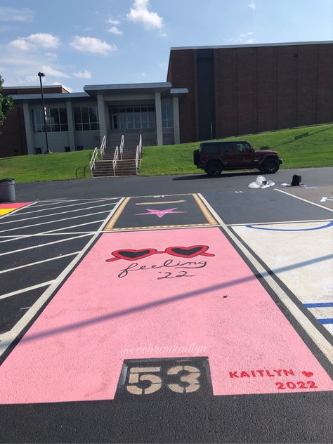 Senior Parking Spot Painting Taylor Swift, Taylor Swift Painted Parking Spot, Senior Parking Spot Taylor Swift, Taylor Swift Parking Spot Painting Ideas, Senior Parking Spaces Taylor Swift, Car Window Paint Ideas, Taylor Swift Parking Spot Painting, Taylor Swift Senior Parking Spot, Parking Lot Painting Ideas