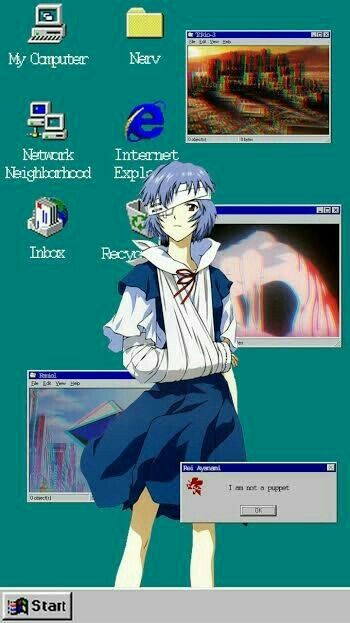 K R A I Z Y ♧ Rei Aesthetic, The End Of Evangelion, Vaporwave Wallpaper, Evangelion Art, Wallpapers Anime, Neon Evangelion, Vaporwave Aesthetic, Rei Ayanami, Wallpaper Animes