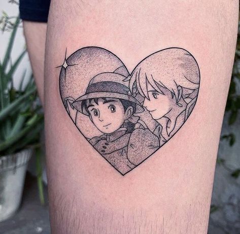 Tatuaje Studio Ghibli, Mario Tattoo, Studio Ghibli Tattoo, Castle Tattoo, Ghibli Tattoo, One Piece Tattoos, Kawaii Tattoo, Anime Tattoo, Cute Little Tattoos