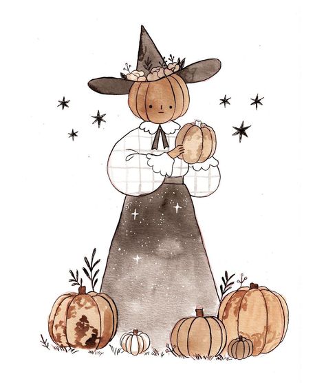 Pumpkin People Drawings, Scarecrow Cute, Scarecrow Drawing, Spooky Doodles, Pumpkin People, Pumpkin Autumn, Halloween Illustration, November 1, Autumn Art