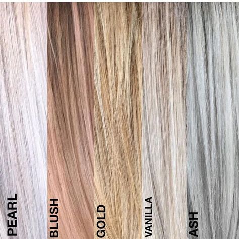 Blonde Tones Chart, Blonde Hair Color Chart, Toner For Blonde Hair, Champagne Blonde Hair, Blonde Toner, Pearl Blonde, Gold Hair Colors, Hair Toner, Champagne Blonde