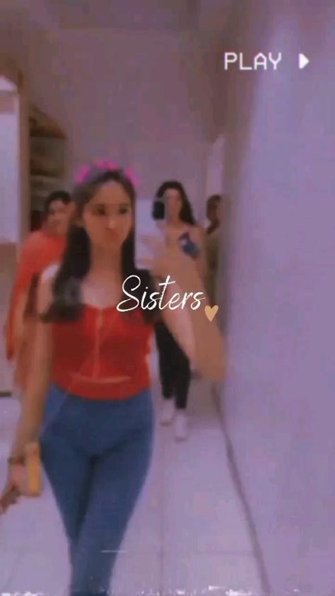 Cousins Status, Sister Love Video, Sisters Bond, Quotes Eyes, Cute Sister Quotes, Sister Status, School Life Memories, Sister Songs, Sisters Goals