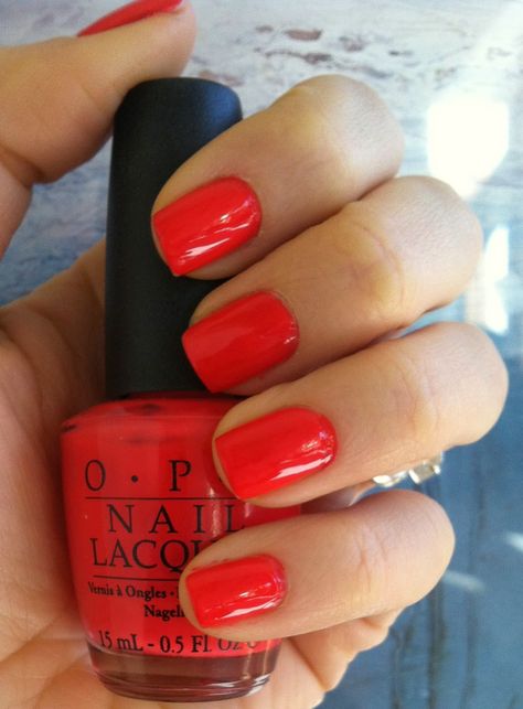 Ansa's Beauty and fashion blog: OPI Cajun Shrimp swatch Opi Cajun Shrimp, Spring Nail Polish, Opi Nail Colors, Natural Nail Polish, Nagellack Trends, Nail Polish Storage, Nail Polish Brands, Cajun Shrimp, Nail Polish Bottles