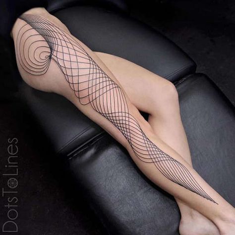 Leg tattoo idea! Dots To Lines, 27 Tattoo, Mujeres Tattoo, Sacred Geometry Tattoo, Muster Tattoos, Geometry Tattoo, Samoan Tattoo, Geniale Tattoos, Women's Tattoo