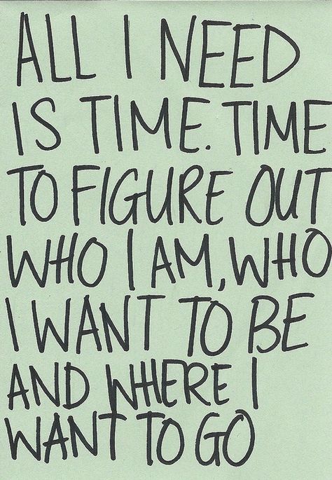 All I need is time to figure out who I am, who I want to be and where I want to go. Who I Want To Be, Fina Ord, I Want To Be, Great Quotes, The Words, Beautiful Words, Inspirational Words, Cool Words, Words Quotes