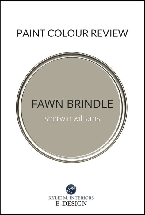 Sherwin Williams Fawn Brindle SW 7640: Paint Color Review - Kylie M Interiors Sherwin Williams Fawn Brindle Cabinets, Sw Fawn Brindle Exterior, Taupe Exterior Paint Colors For House Sherwin Williams, Fawn Brindle Cabinets, Fawn Brindle Sherwin Williams Exterior, Fawn Brindle Sherwin Williams Cabinets, Taupe Tone Sherwin Williams, Sherwin Williams Taupe Colors, Fawn Brindle Sherwin Williams