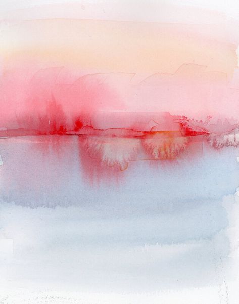 Water Paint Abstract, Large Abstract Watercolor, Watercolor Landscapes Abstract, Water Painting Abstract, Simple Watercolor Abstract, Minimal Watercolor Art, Watercolor Pastel Art, Watercolor Art For Beginners Abstract, Watercolour Abstract Art Inspiration