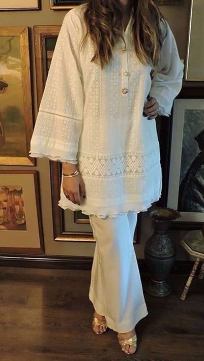 Short Kameez With Palazzo, Dress Design Ideas, Frock Designs, Short Frock, Nikkah Dress, Pakistani Fashion Casual, Casual Indian Fashion, Pakistani Dresses Casual, Pakistani Fashion Party Wear