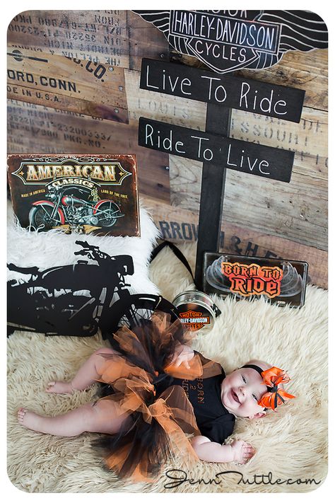 Harley Davidson Nursery Ideas, Harley Davidson Baby Announcement, Harley Davidson Nursery, Harley Davidson Baby Shower Ideas, Liam Nursery, Harley Davidson Baby Shower, Motorcycle Nursery, Born Baby Photos, Harley Baby