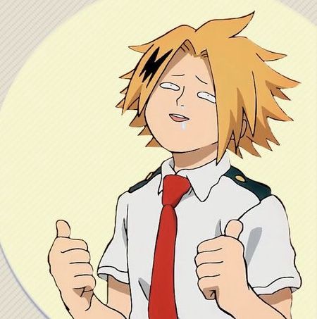 Denki Thumbs Up, Mha Denki Kaminari, Mha Stickers, Denki Mha, Mha Denki, Character Doodles, Anime Crafts Diy, Human Pikachu, Denki Kaminari