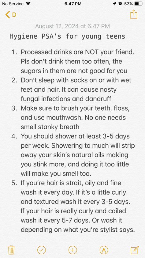 Hygiene tips to help young people #glowup #hygiene #tween #middleschoollife Hygiene Activities, Middle School Life, Hygiene Tips, Quotes Self, Personal Hygiene, Mouthwash, Self Awareness, Glow Up?, Natural Oils