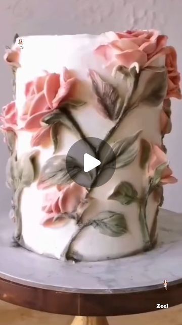 Cake Designs Birthday Flowers, Rose Flower Cake Design, Rose Cake Ideas, Buttercream Roses Tutorial, Birthday Cake With Roses, Cake With Buttercream Roses, Cake Decorating Roses, Rose Cake Decorating, Buttercream Flowers Cake