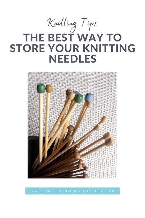 Looking for the best way to store your knitting needles? Fed up of losing a needle, spending ages searching for it only to never find it? This short video from Knit With Hannah will show you a quick and easy way to store your knitting needles so you can find them easily and keep them organised for future projects. Watch now, and learn the best way to organise your knitting needles. knitting tips | knitting storage ideas | knitting advice | knitting help | knitting for beginners Knitting Storage Ideas, Knitting Needle Storage, Knitting Storage, Knitting Help, Knitting Tips, Yarn Storage, Yarn Store, Knitting Needle, Crazy Socks