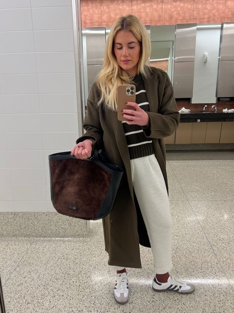 Cashmere Overcoat curated on LTK Shea Mcgee Outfits, Shea Mcgee Style, Athleisure Outfits Fall, Airport Outfit Winter, Baseball Mom Outfits, Shea Mcgee, Nyc Travel, Winter Travel Outfit, Ribbed Turtleneck Sweater