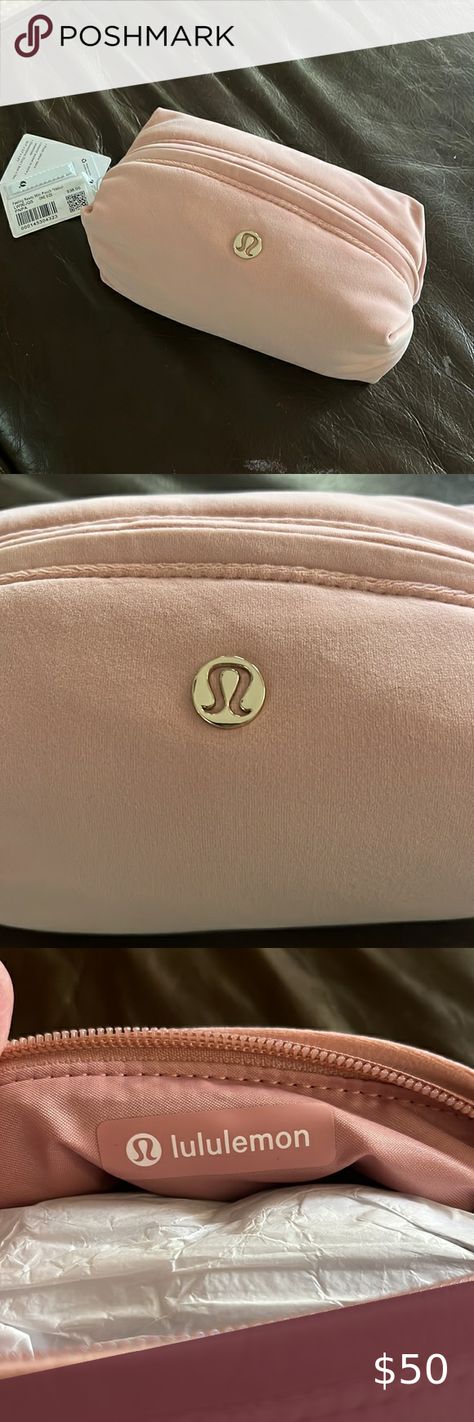 NWT Lululemon Feeling Ready Mini Pouch - Velour Pink Lululemon Pencil Case, Pouch Makeup, Mini Pouch, Mini Pouches, Pencil Case, Lululemon Athletica, Pouch, Pencil, Feelings