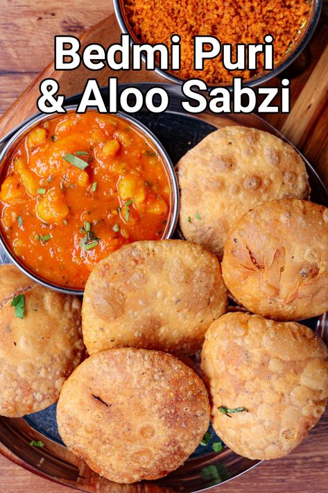 Aaloo Puri Recipe, Bedmi Puri Aloo Recipe, Puri Aloo Sabzi, Bedmi Puri Recipe, Masala Poori Recipe, Aloo Puri Recipe, Puri Recipe Indian, Aloo Poori Recipe, Bedmi Puri