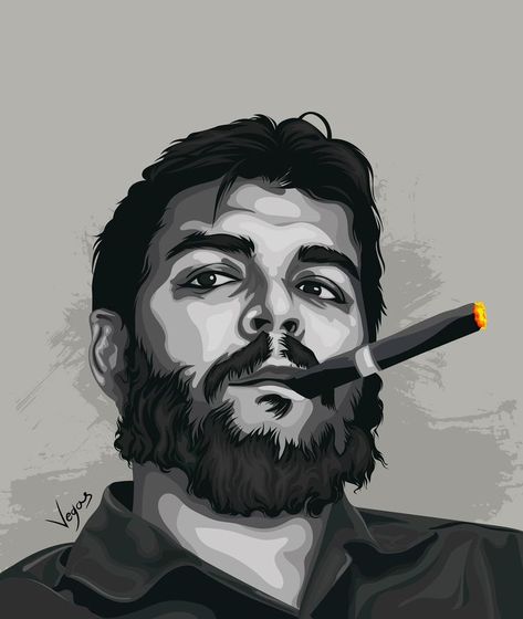 Vector Illustration Che Guevara Tattoo, Che Guevara Photos, Che Guevara Art, Sai Baba Hd Wallpaper, Warrior Concept Art, Car Sticker Design, Iron Man Suit, Black Jaguar, Fidel Castro