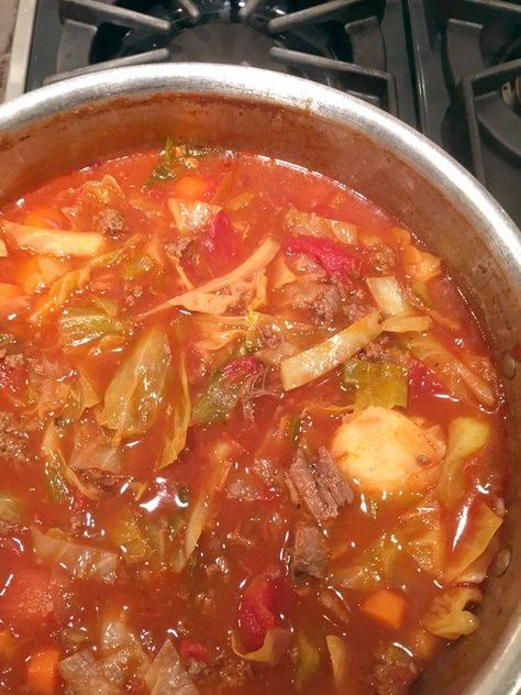 Russian Cabbage Soup Recipe, Russian Cabbage Soup, Soup Cabbage, Sweet And Sour Cabbage, Leftover Pot Roast, Cabbage Soup Diet Recipe, Sour Cabbage, Cabbage Soup Diet, Cabbage Soup