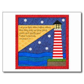 Lighthouse Collage Inspirational Postcard Nautical Bulletin Boards, Bible Matthew, Missions Conference, Inspirational Bulletin Boards, Hallway Bulletin Boards, Kids Church Rooms, Nautical Classroom, Christian Bulletin Boards, Lake Theme