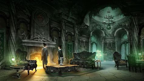 Slytherin Common Room Wallpaper, Slytherin Room, Slytherin Common Room, State Of Play, Yer A Wizard Harry, Hogwarts Legacy, Xbox Pc, Hogwarts Castle, Common Room