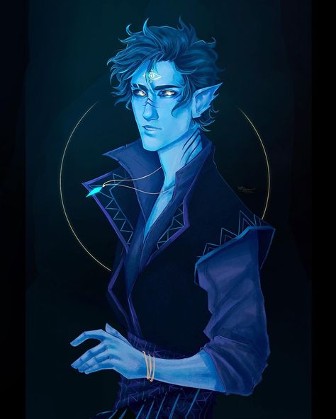 Triton Character Art, Astral Elf Male, Sea Elf Male, Triton Dnd Male, Spelljammer Characters, Air Genasi Male, Dnd High Elf, Astral Elf Dnd, Water Genasi Male