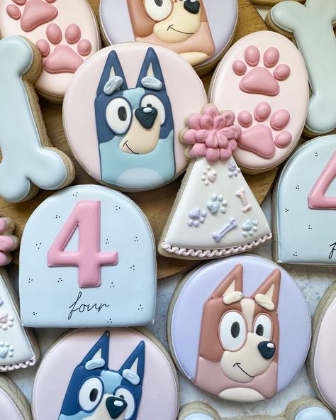 Sifted + Sugared (@siftedandsugared) • Instagram photos and videos Dog Themed Cookies, Baby Shower Girl Diy, Beary Cute, Cartoon Cookie, Disney Cookies, Sugar Cookie Royal Icing, Themed Cookies, 3rd Birthday Cakes, Sugar Cookie Designs