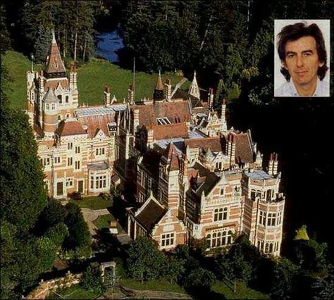 George Harrison estate, Friar Park George Harrison House, Friar Park, Beatles Collection, Olivia Harrison, Beatles George Harrison, Beatles George, Henley On Thames, Famous Houses, Beatles Pictures