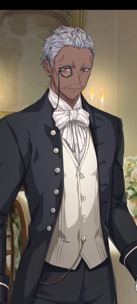 Butler Character Design Male, Female Butler Character Design, Old Butler Character Design, Butler Aesthetic Victorian, Victorian Old Man Character Design, Semantic Error, Butler Anime, Story Games, Cover Ideas