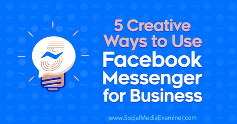 Discover five creative ways to use the Facebook Messenger platform to improve your customer interactions. Using Facebook For Business, Facebook Analytics, Marketing Podcasts, Best Facebook, Social Media Marketing Tools, Business Podcasts, Marketing Content, Pinterest Marketing Strategy, Facebook Business