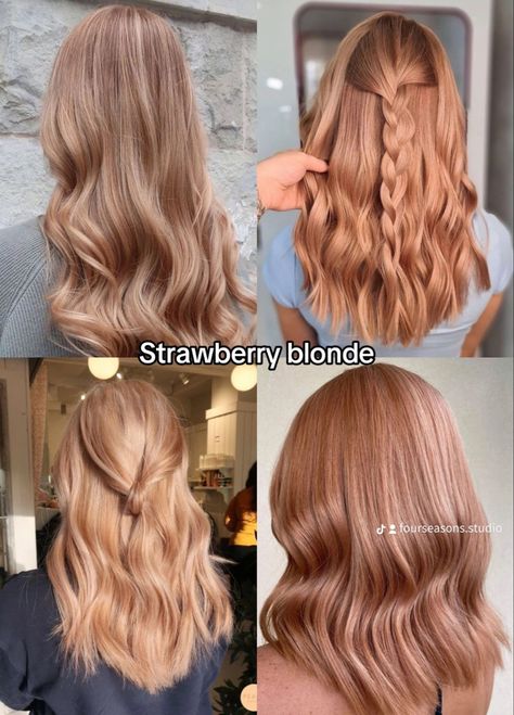 Strawberry Blonde Hair Pink Undertone, Strawberry Champagne Hair, Cool Toned Strawberry Blonde Hair, Strawberry Beige Hair, Strawberry Beige Blonde Hair, Cherry Blonde, Copper Blonde Hair, Beige Hair, Strawberry Blonde Hair Color