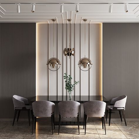 Dining Interior, Dinning Room Design, تصميم ل�لمنزل العصري, Dining Room Interiors, Elegant Dining Room, Living Room Design Decor, Dining Room Walls, Elegant Dining, Design Living Room