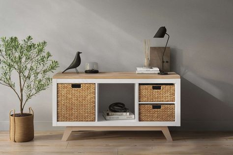 Holzplatten fürs Ikea Kallax Regal – HOKEA Ikea Bissa, Ikea Sofas, Ikea Kallax, Swedish Design, Bohemian Decor, Entryway Bench, Sideboard, 1 2 3, Storage Bench