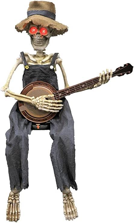 SKELETON PLAYING BANJO 39 IN + Free Shipping Animatronic Halloween, Animated Skeleton, Animated Halloween Decorations, Halloween Costumes Boys, Spooky Dolls, Halloween Costumes For College, Animated Halloween Props, Best Halloween Party, Halloween Animatronics