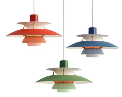 1950s Poul Henningsen-designed PH 5 Mini pendant lamp gets an official launch Ph5 Pendant Lamp, Retro Lamps Vintage, 1950s Lighting, Poul Henningsen Lamp, Scandinavian Lamp, Mid Century Light Fixtures, Ph Lamp, Scandinavian Lamps, Cat House Diy