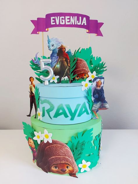 Raya and the Last Dragon Birthday Cake Raya Birthday Cake, Raya And The Last Dragon Birthday Party, Raya And The Last Dragon Birthday, Raya And The Last Dragon Cake, Easy Unicorn Cake, Dragon Birthday Cakes, New Year's Eve Activities, Dragon Birthday Parties, Disney Princess Cake