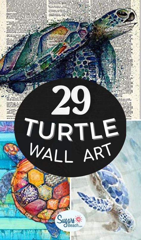 Sea Turtle Wall Art: 29+ Sea Turtle Wall Art Collection has turtle prints and metal turtle wall art! @SugarsBeach Beach Rental Decor, Sea Turtle Bathroom, Turtle Bathroom, Sea Turtle Artwork, Metal Turtle, Sea Turtle Decor, Sea Turtle Wall Art, Turtle Wall Art, Sea Turtle Art