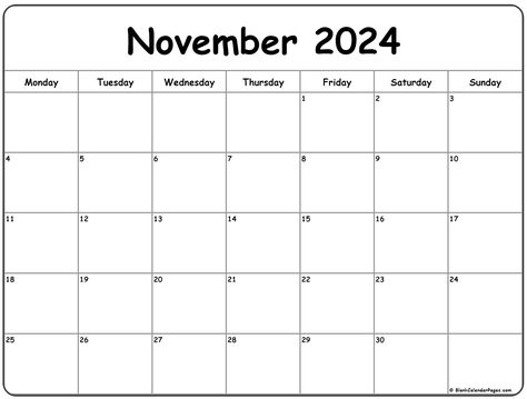 November 2024 Monday Calendar | Monday to Sunday 2024 Calendar Printable Free, December Background, December Printable, Calendar Quotes, 2024 Calendar Printable, November Aesthetic, Printable Calendar Pages, Vertical Calendar, Calendar Designs