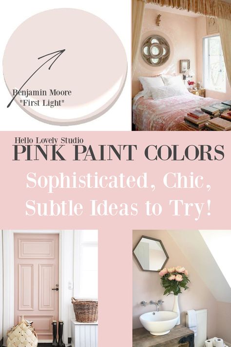 2023 Pink Paint Colors, Small Pink Bathroom Ideas Paint, Bm Pink Paint Colors, Very Pale Pink Paint, Ballet Slipper Pink Paint, Grey Pink Paint Color, Ballet Pink Paint Color, Best Soft Pink Paint Colors, Coastal Pink Paint Colors