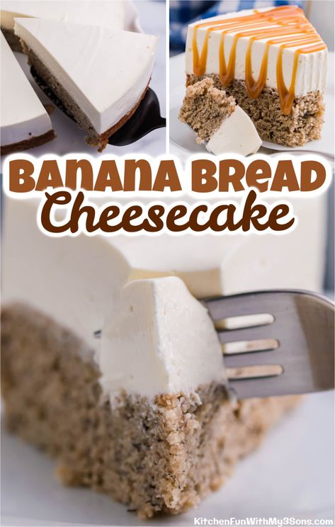 Banana Cheesecake Bread, Recipes For Apple Pie, Creamy Banana Cheesecake, Banana Bread Cheesecake, Soft Banana Bread, Apple Pie Bread Pudding, Apple Pie Bread, Fantastic Recipes, Banana Cheesecake