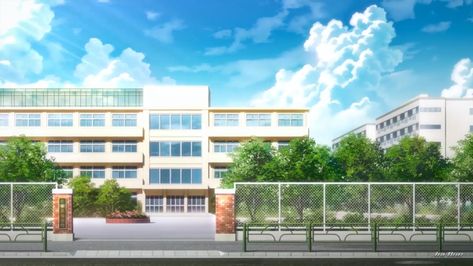 Webcomic Ideas, School Buildings, School Building Design, Gacha Backgrounds, Episode Interactive Backgrounds, Dream High, Scenery Background, Japanese School, School Building