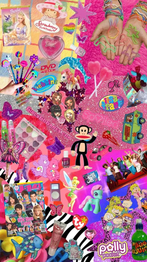 Y2k Moodboard, Nostalgia Wallpaper, Y2k Aesthetic Wallpaper, 2000s Stuff, Hold On To The Memories, Images For Wallpaper, Childhood Aesthetic, Y2k Barbie, Wallpaper Prints