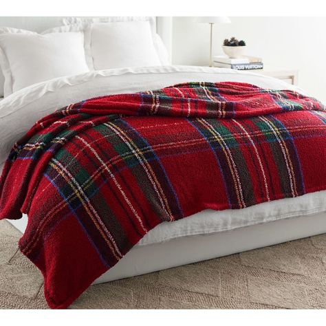 New Pottery Barn Cozy Stewart Blanket Color: Red Size: Full/Queen From Pottery Barn: "There Are Just Certain Color Pairings That Have Us Ready For Sweaters And Cider. A Tribute To Classic Tartan Prints, We Reimagined This Timeless Design To Work With Any Style. Adding A Merry Mix To Your Seasonal Bedding, It Has A Cozy And Comfortable Feel You’ll Want To Be Tucked Into Night After Night. Product Details Construction Made Of 100% Polyester. Yarn-Dyed Fiber Has Incredibly Rich Color That Holds Its Ideas For Rooms, House Room Design, Christmas Cosy, Bedroom Decor Christmas, Christmas Curtains, Holiday Bed, Christmas Living Room Decor, Pottery Barn Christmas, Pottery Barn Bedding