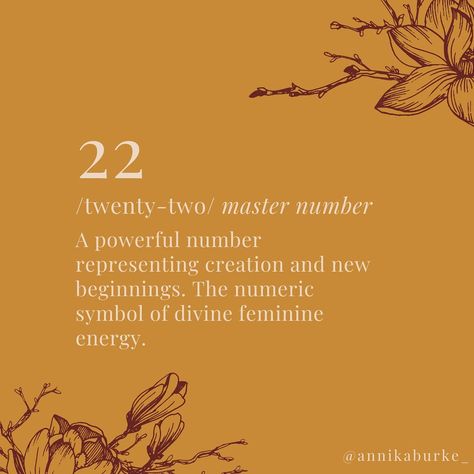 Annika 🌾 Soul Purpose Coach on Instagram: “And so we enter a new chapter. In Greek numerology the numbers 11, 22 and 33 are known as the master numbers. ⁠⁠ ⁠⁠ Master numbers are said…” Master Numbers, Soul Purpose, Meditation Space, Spiritual Wisdom, The Numbers, Feminine Energy, Divine Feminine, The Master, New Chapter