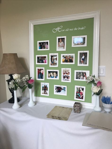 How old was the bride? Game board How Old Was The Bride Game Display, How Old Was The Bride, How Old Were They Bridal Shower Game, How Old Is The Bride Game, How Old Was The Bride Game, Bride Game, Bride Sign, Bridal Shower Inspo, Bridal Games