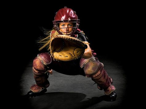 Softball Catcher by Blair Bunting, via Flickr Softball Catcher, Softball, Bunting, Baseball, Photographer