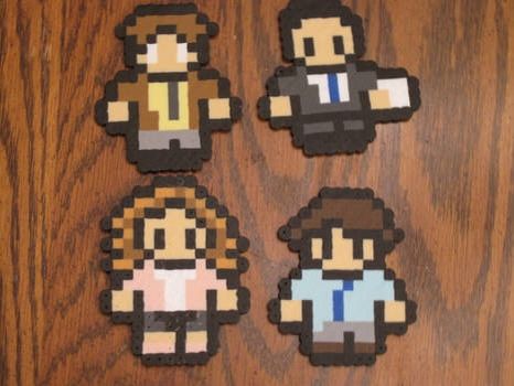 The Office Perler Beads, Pearled Bead, Pam The Office, Clay Idea, Pixel Beads, Perler Ideas, Easy Perler Beads Ideas, Minecraft Medieval, Fuse Bead Patterns