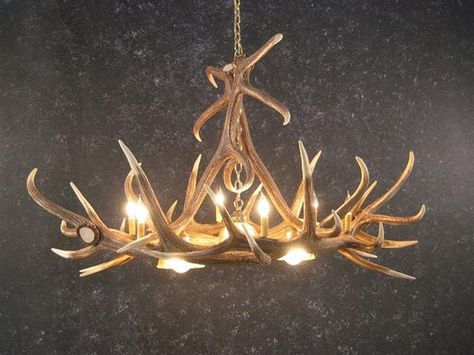 Bradley's Furniture Etc. - Rustic Antler Chandeliers Twig Chandelier, Antler Lights, Black Forest Decor, Hunting Decor, Antler Chandelier, Cabin Lighting, Elk Antlers, Rustic Chandelier, Rustic Lighting