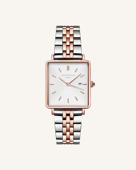 The Boxy Watches Collection | Rosefield | Official website Rosefield Watch, Vintage Trends, Rose Gold Watches, Rose Gold Case, Upper East Side, West Village, Rose Gold Watch, Watch Gifts, Beautiful Watches